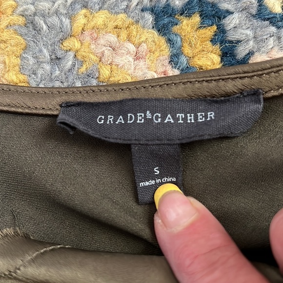 Never Worn Olive Green Grace & Gather Silk Cami. - Picture 3 of 3